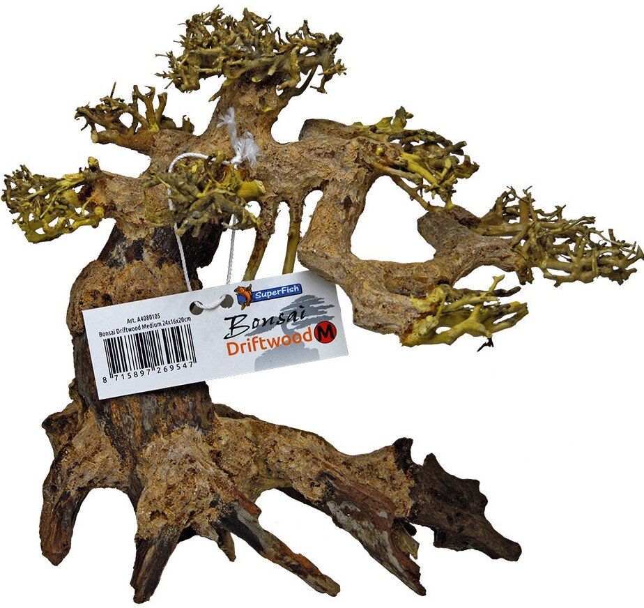 SUPERFISH TRONCO RADICE ALBERO BONSAI DECORO ARREDO ACQUARIO TANA PESCI 24 X 16 X 20 CM