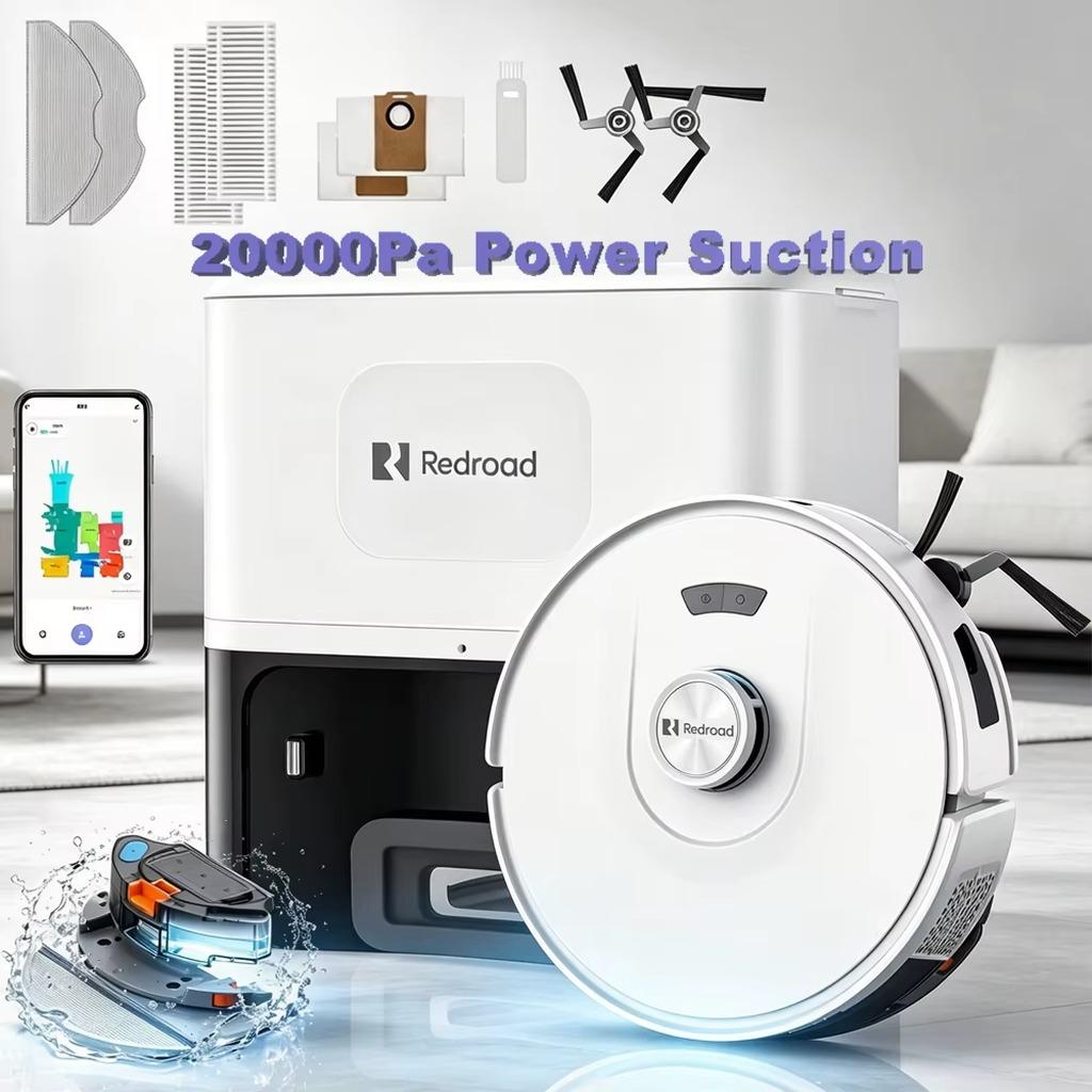 Wischroboter - R11 - 20.000 Pa Saugleistung - Selbstentleerung - HEPA-Filter - Staubbehälter Bis 1 L - 90 Minuten Akkulaufzeit - App-Steuerung
