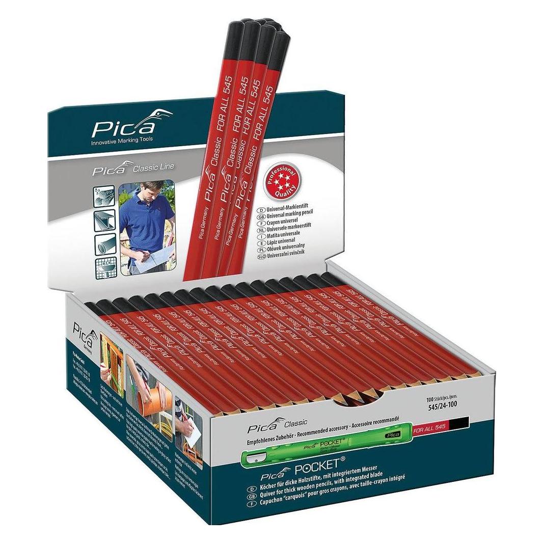Pica Universalstift For All 545 23 cm (2B, 100x) (545/24-100-121560.2300)