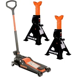 Bahco Wagenheber BH13000 3 t Rangierwagenheber +Doppelkolben +Untergestellböcke
