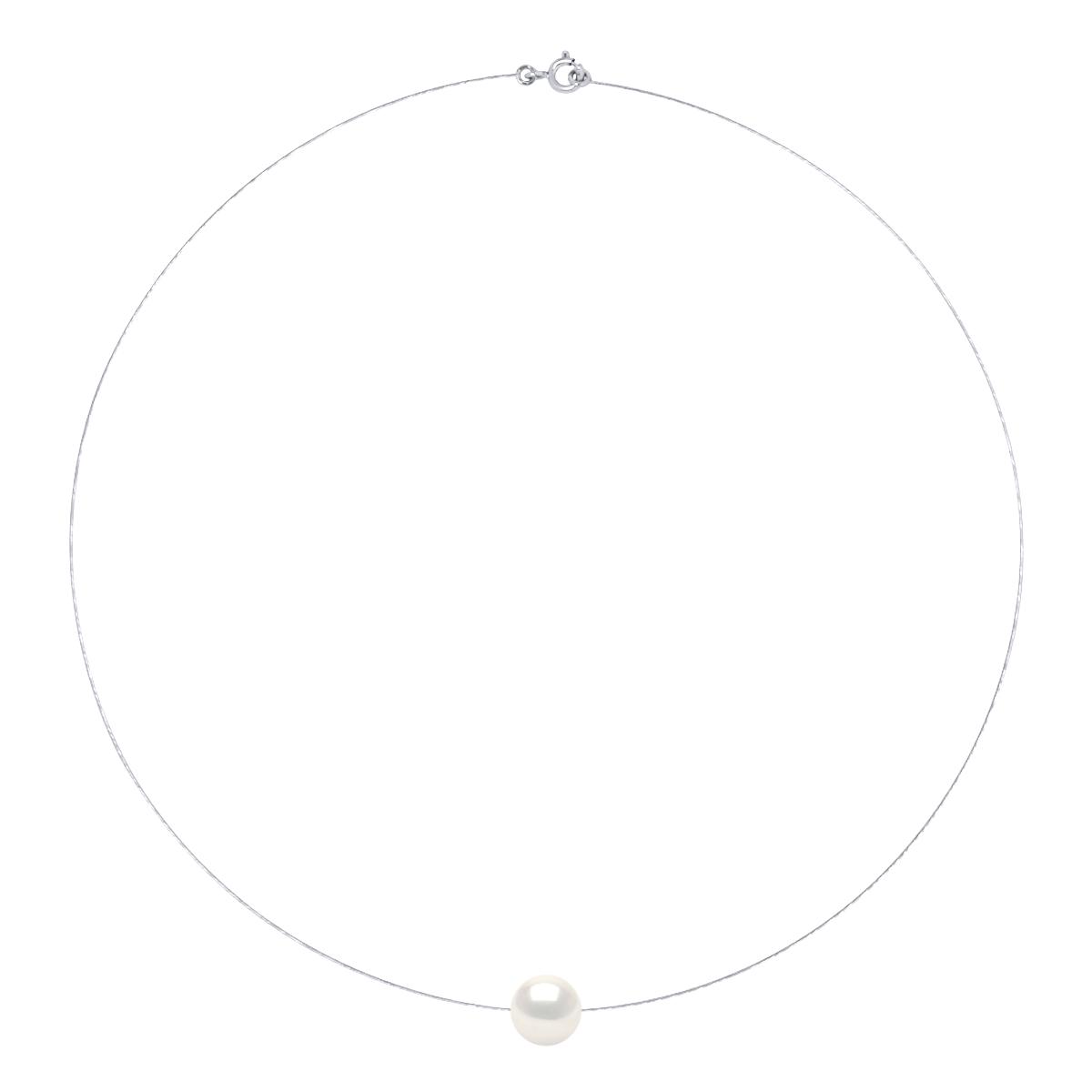 Cable Ketting Genuine Gekweekte Pearl Zoetwater Round and White 10-11mm White Gold