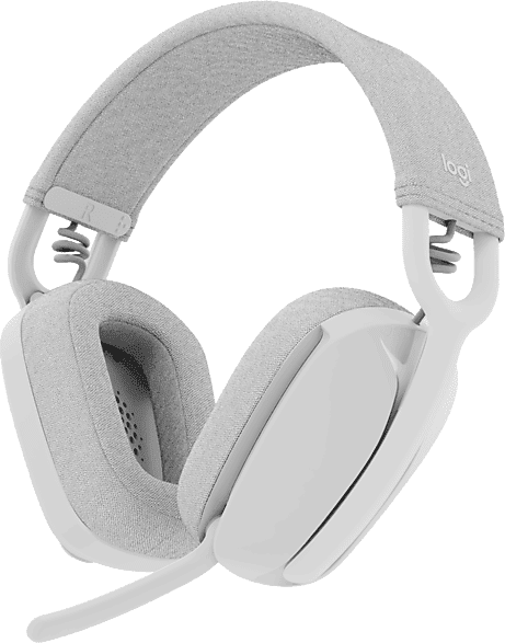 Auriculares inalámbricos - Logitech Zone Vibe 100, Bluetooth, Micrófono con supresión de ruido, 18hs autonomía, PC/Mac, Altavoces 40 mm, Blanco