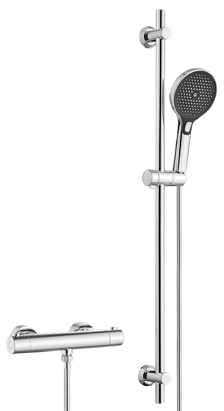 Dripio Douchesysteem met thermostaat en 100 cm stang, verchroomd
