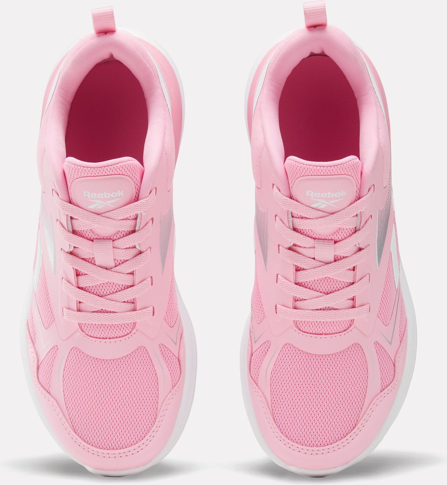 Laufschuh REEBOK "RUSH RUNNER 6.0", Jungen, Gr. 39, expressive pink, ftwr weiß, Synthetik, Textil, Schuhe Laufschuh, pour adolescents expressive pink, ftwr weiß 39