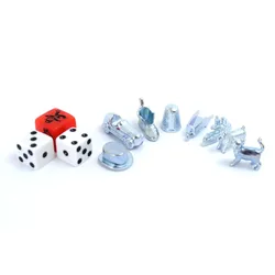 Monopoly Figuren und Würfel (silber, inkl. Tempowürfel, Version mit Katze)