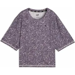 Puma, Damen, Sportshirt, Damen Kurzarm-T-Shirt Train Favorite Aop Crop Mujer Lila (XS), Violett