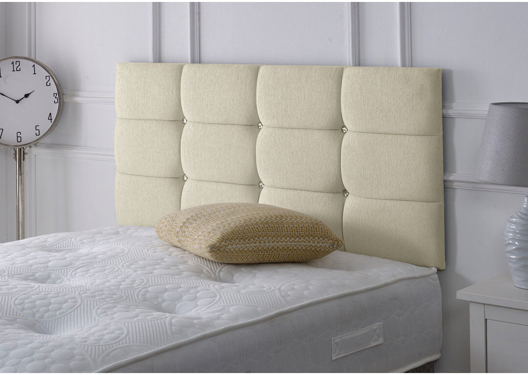Fairmont Park Upholstered Headboard Cream Chenille Kingsize (5')