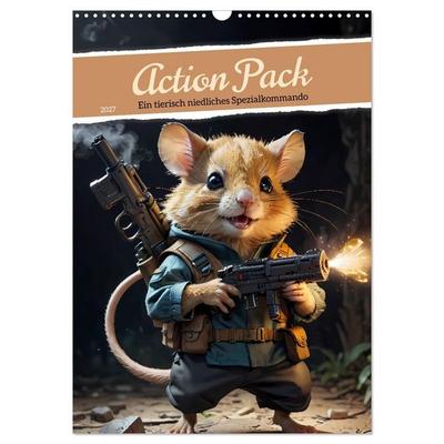 Action Pack - Ein tierisch niedliches Spezialkommando (Wandkalender 2027 DIN A3 hoch), CALVENDO Monatskalender