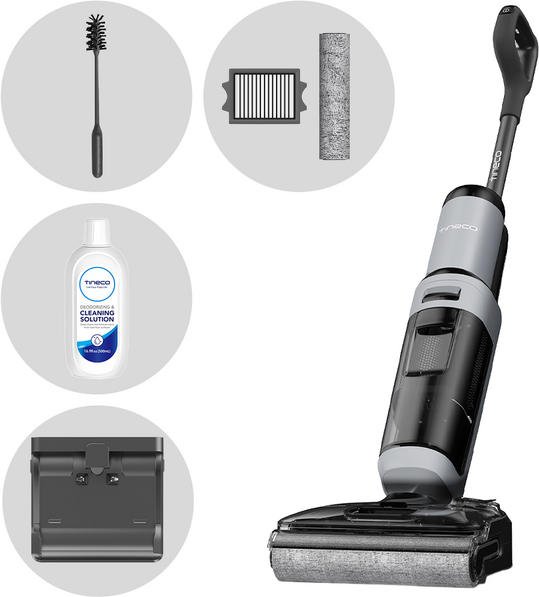 Tineco Floor One i5 Stretch Plus  -  Akku-Nass-Trockensauger - 3 in 1: Wischen, Trocknen und Saugen