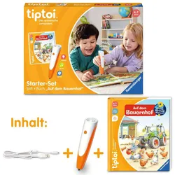 Ravensburger tiptoi - Starter-Set - Stift und Bauernhof-Buch - Lernsystem für Kinder ab 4 Jahren