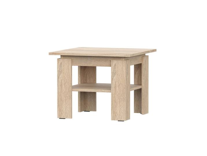 Komodee Couchtisch Sola Sto1 Zusätzliches Regal Eiche Sonoma, Sonoma Eiche, Kunststoff, 55x43x55 cm, Wohnzimmer, Wohnzimmertische, Couchtische