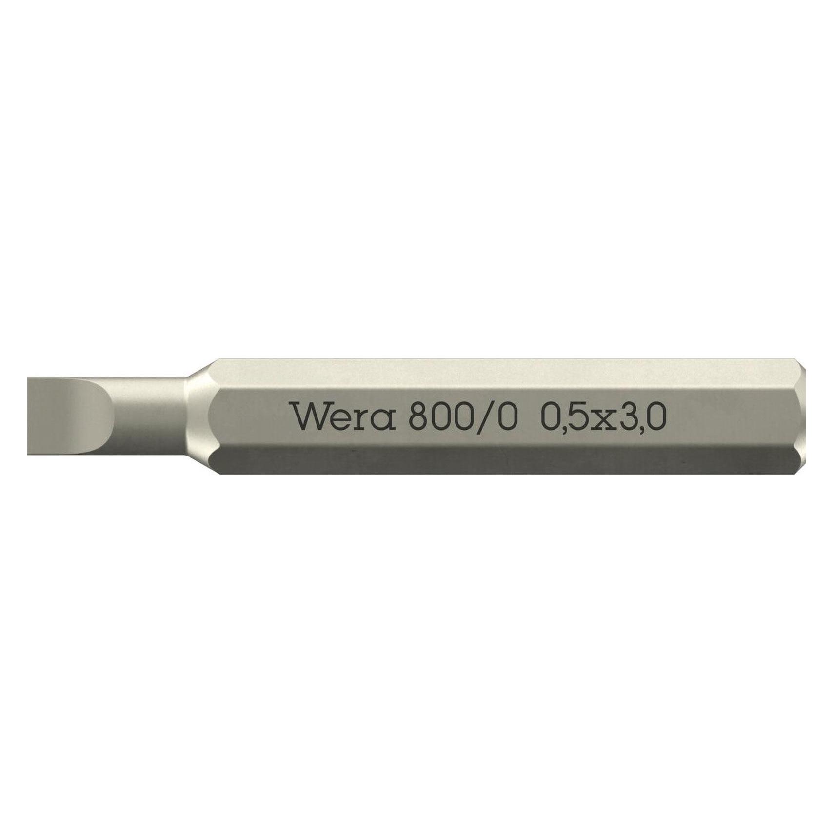 Wera 800 Micro Bits 0,50 x 3,0 x 30mm (Schraubschlitz) (05058105001)