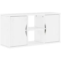 vidaXL TV-Schrank ODDA Weiß 79x24x40 cm Massivholz Kiefer