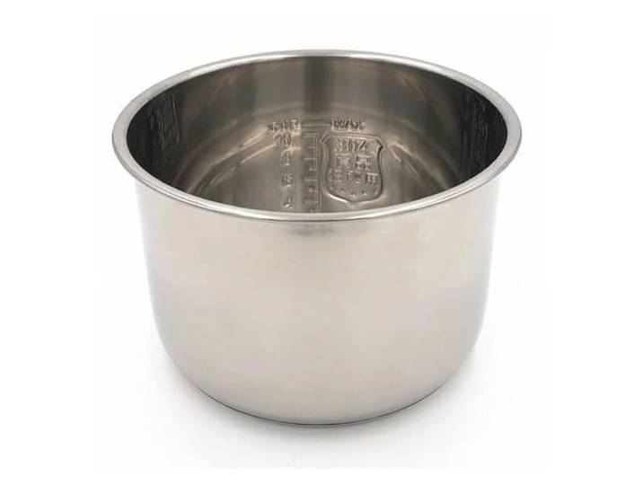 Quixpszto Innentopf for Reiskocher aus lebensmittelechtem Edelstahl 304, kompatibel mit dem elektrischen Schnellkochtopf von COSORI, 6 Quarts, Ersatz-Innentopf.