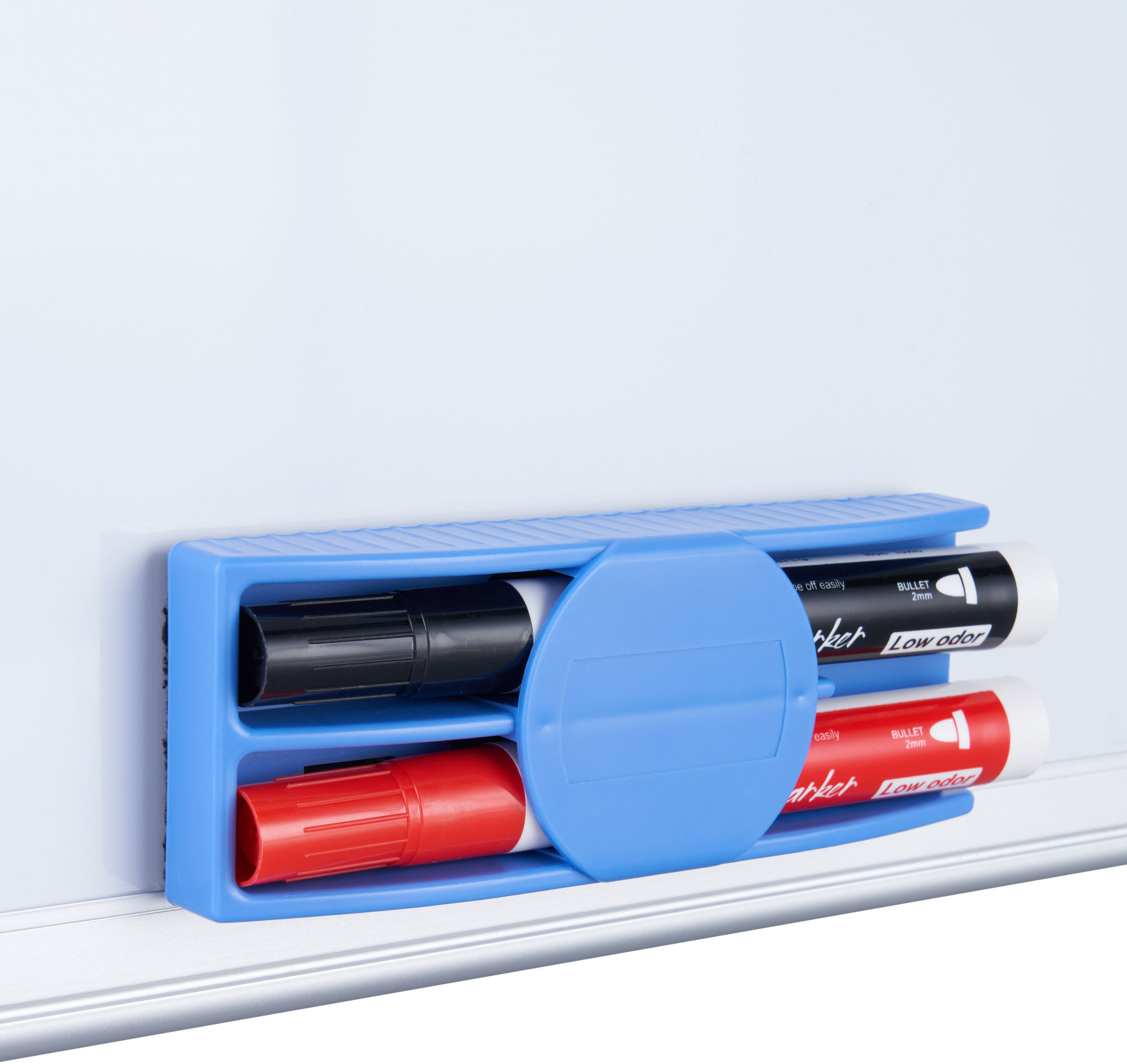 SPRINTIS 1 Cancellino lavagna bianca, magnetico, con 2 pennarelli, Plastica, feltro, blu