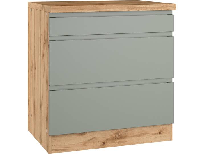 KOCHSTATION KS-Virginia,neu in verbesserter Ausführung Stauraum, Softclose, Breite 80 cm, Höhe 86 cm, Softclose-Auszüge