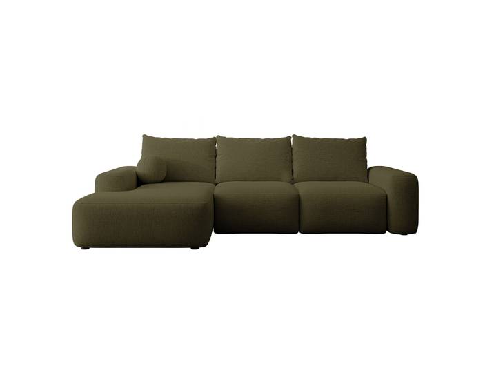 Ecksofa mit Schlaffunktion Carnos, L-förmig, mit Ball, einzelne