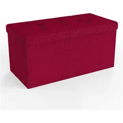 Intirilife, Sitzbank, Sitzbank 76x38x38 cm in KIRSCH ROT (76 cm)