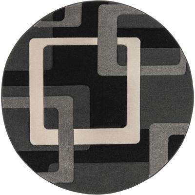Teppich OTTO HOME "Maxim" Gr. 9, schwarz, H:13mm Ø:140cm, Kunstfaser, Teppiche, Teppich, Hoch-Tief-Effekt, Kurzflor, 3D-Design, Kundenliebling