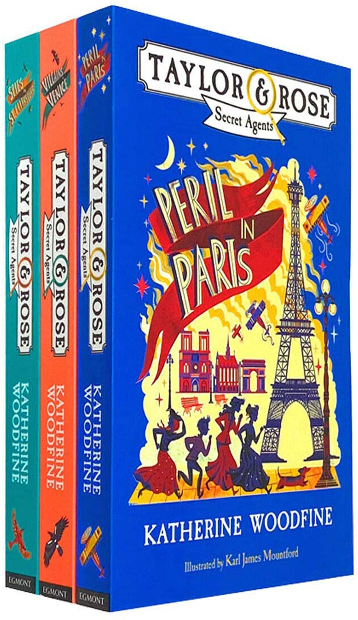 Egmont Taylor & Rose Secret Agents Series – 3 Books Collection Set by Katherine Woodfine   Children’s Mystery & Adventure Fiction