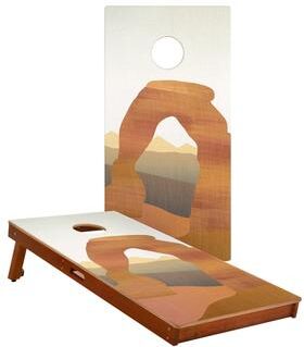 Skip's Garage Arches National Park Solid Mahogany All-Weather Cornhole Boards