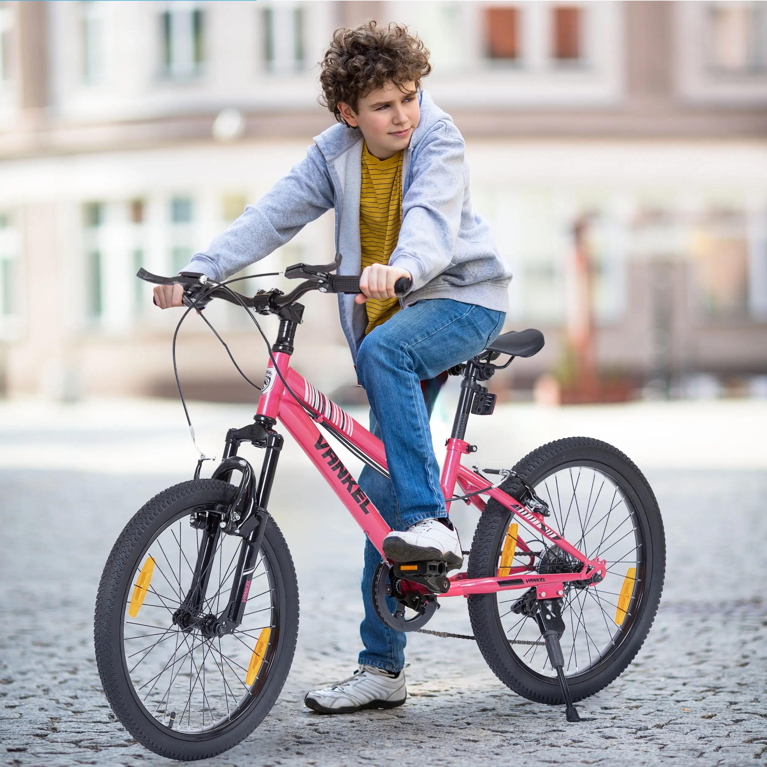 Kinder und Jugend Mountainbike 50 cm - MTB Fahrrad - 6 Gänge - Leichter Metallrahmen - V-Brakes vorne und hinten - Für 14+ Jahre - Rosa