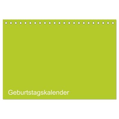 Bastel-Geburtstagskalender grün / Geburtstagskalender (Tischkalender 2026 DIN A5 quer), CALVENDO Monatskalender