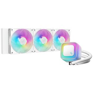 DeepCool CPU-Kühler LE360 V2, R-LE360-WHAMMN-G-2, PWM, AiO-Wasserkühler, für Intel & AMD, ARGB-LED, weiß