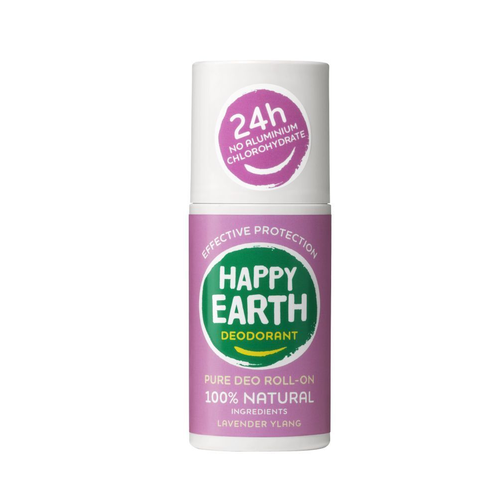 Happy Earth 100% Natural Deodorant Roll-On Lavender Ylang 75ml 75 ml Roller