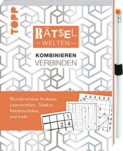 Stefan Heine - Rätselwelten – Rätseln, Kombinieren & Verbinden: Wunderschöne Arukone, Laserstrahlen, Kettensudokus, Sikakus und mehr: Inkl. farbig passendem Stift ... zum Befestigen und direkt Losrätseln - Preis vom 10.10.2026 11:48:34 h