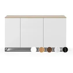 TemaHome »Join« Sideboard - 160H1 mit Metallfuss Marmor Schwarz