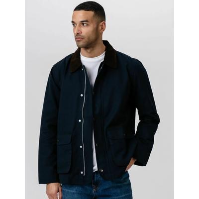 Outdoorjacke TEESHOPPEN "TEESHOPPEN Jacket Twill Jacket", Herren, Gr. XS, blau (navy), Obermaterial: 97% Baumwolle, 3% Elasthan, Jacken Outdoorjacke