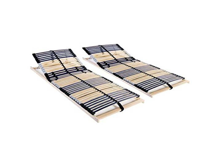 Buchenholzrahmen mit Birkenholzlatten 7 Komfortzonen verstellbar 70x200 cm Lattenroste 2 Stk. 42 Latten 7 Zonen 70x200 cm verstellbarer Lattenrost Buche Birke Härtegrad anpassbar Kopf- und Fußteil