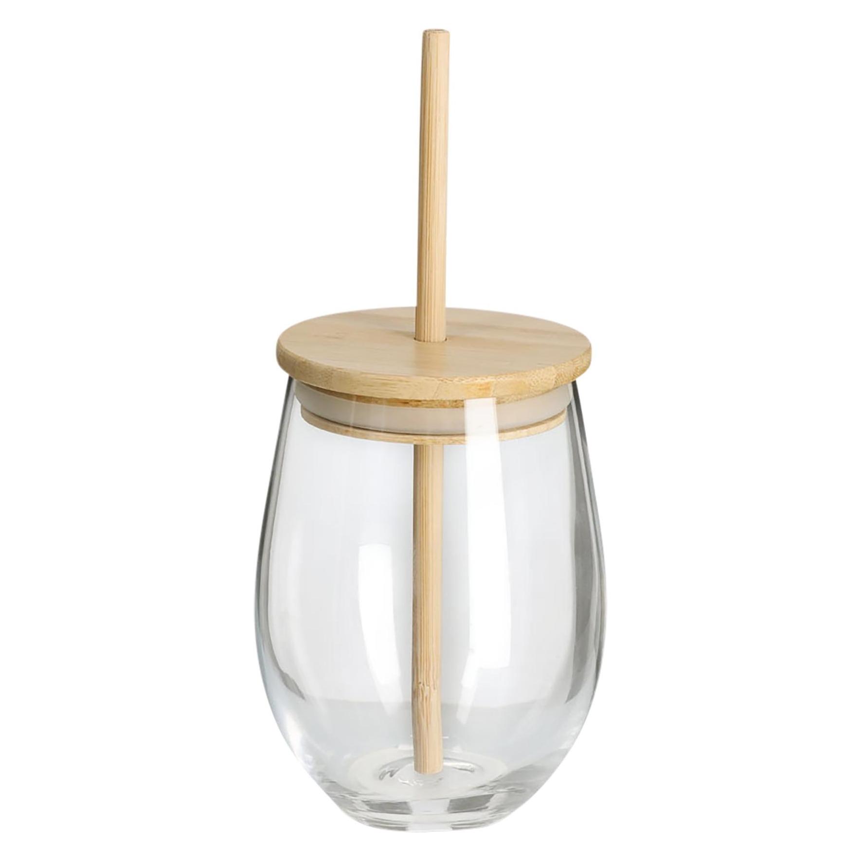 Zeller Present Trinkglas mit Bambusdeckel (0.50 l, 1x) (19647-135921.0450)