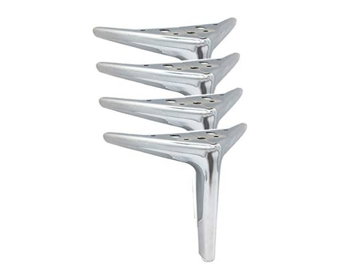 dauyavv Verstellbare Metallbeschichtete Ersatzfüße für Schrank/Schrank/Sofa/Stuhl/Ottomane/Tisch, Gold, 4 Stück