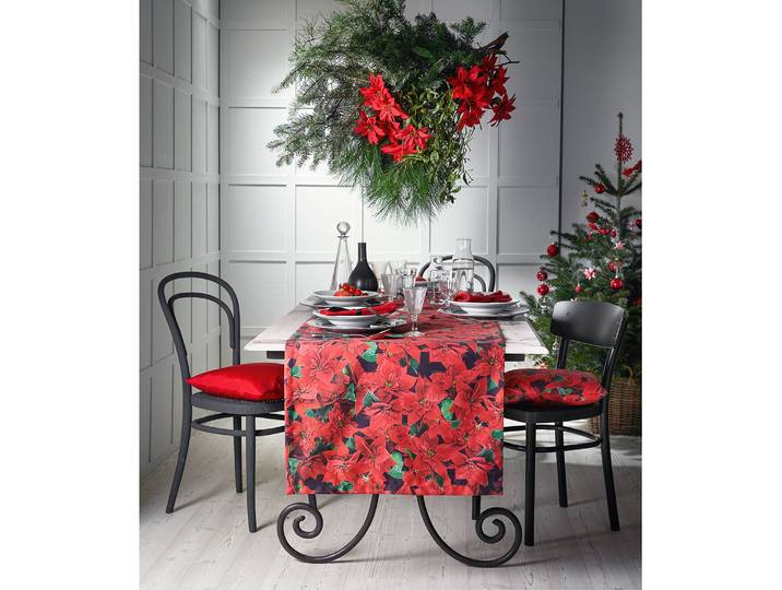 Chemin de table 3614 48 x 140cm Rouge/Rouge
