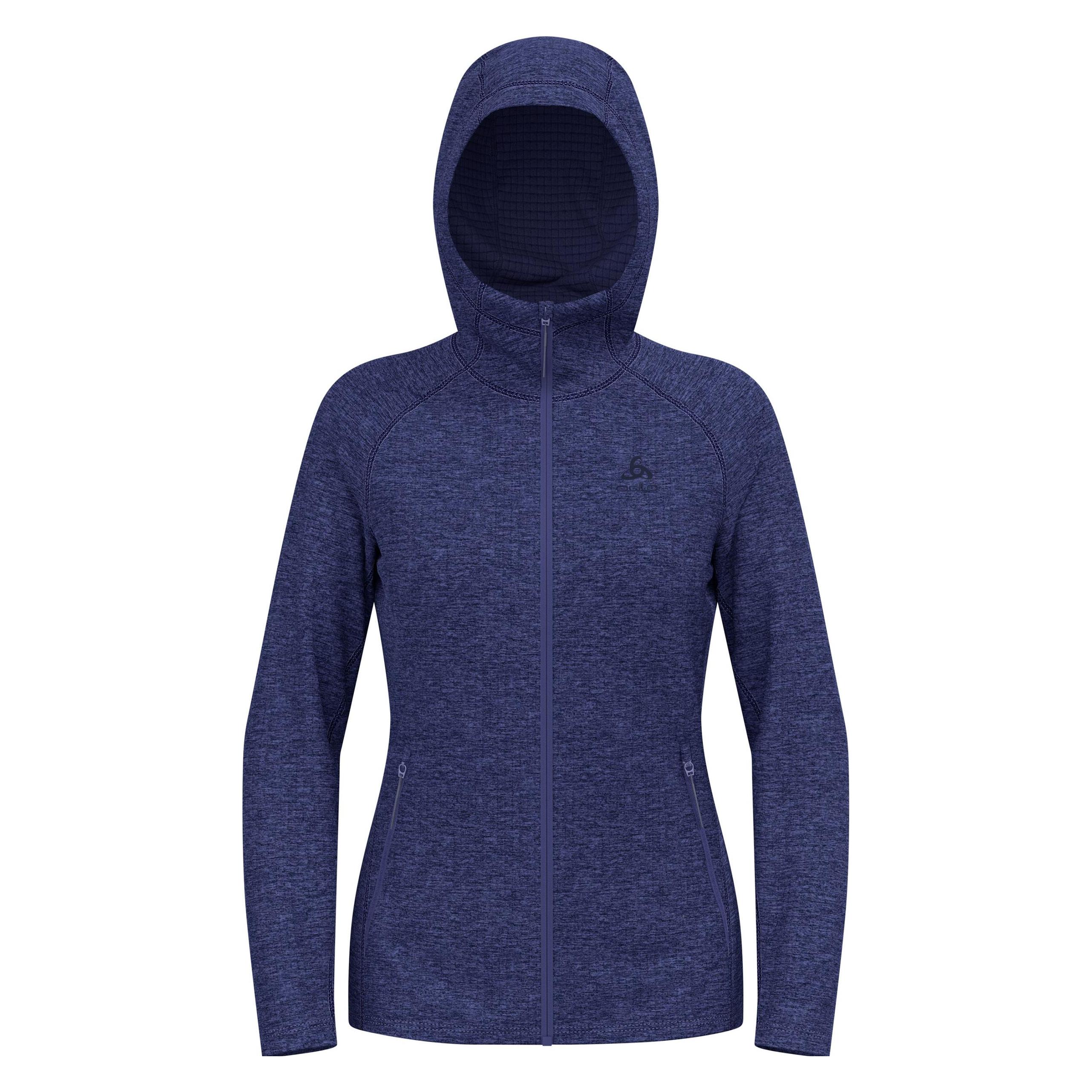 Odlo Women's Tencia Mid Layer Hoody Full Zip (S) (54276121122S)