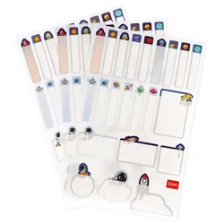 Legami Set mit 66 selbstklebenden Etiketten Space