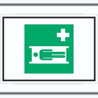 HB-Druck Krankentrage Symbol Aufkleber A7 (74x105mm)