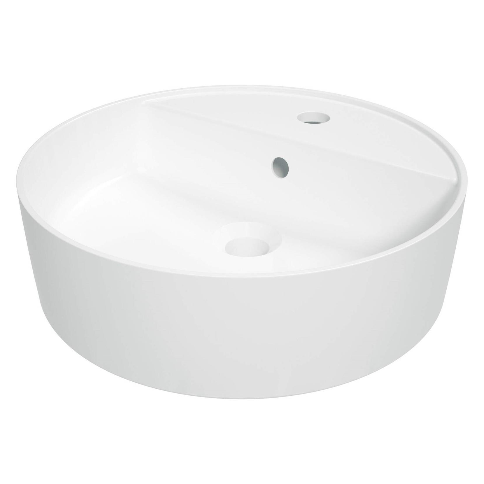 Deante Aufsatzwaschbecken aus Keramik mit Platz für einen Wasserhahn (CGR_6U4B)