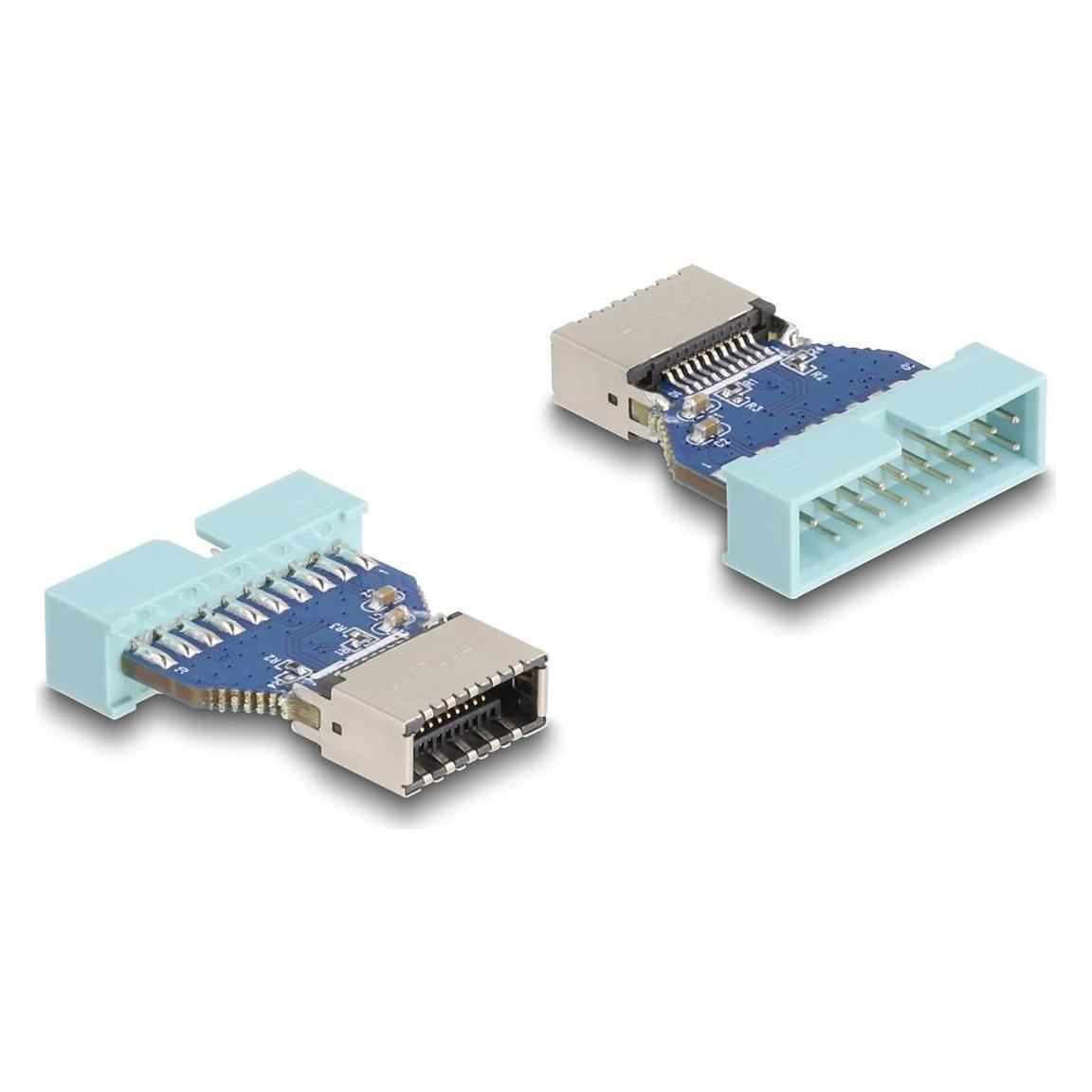 Delock USB 5 Gbps Adapter Pfostenstecker zu intern USB Typ-E (USB 3.2 Gen 1) (67131)