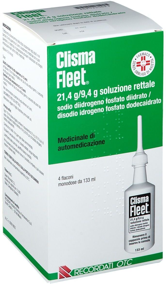CASEN RECORDATI SL Clisma Fleet Pronto Uso 5g/133 ml, 4 Flaconi