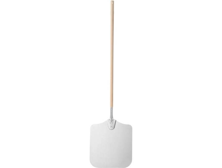 HENDI Vierkante pizzaschep – lange houten handgreep – hittebestendig aluminium – 355x1320 mm