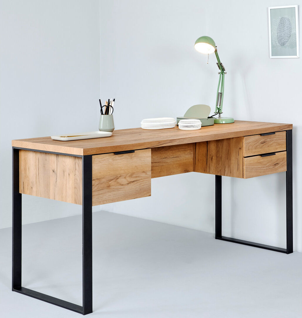 Mercury Apogee Desk Heart Oak 76.2cm H X 152.4cm W X 60cm D