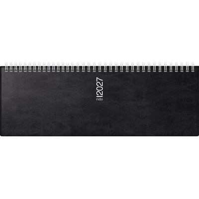 rido/idé 7036142907 Querterminbuch Mod. septant 2027 305×105 mm, Kunststoff, schwarz