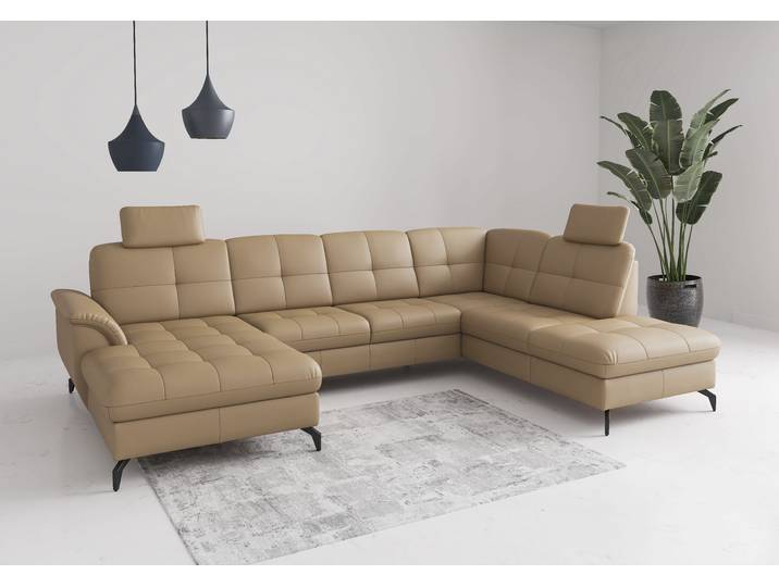 Wohnlandschaft SIT & MORE Zora , cappuccino, T:212cm, Sofas, Wohnlandschaft