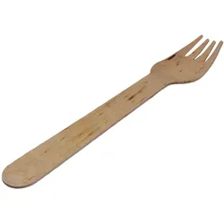 emissimo Gabel aus Holz Länge 165mm - Einwegbesteck  2500 Stück