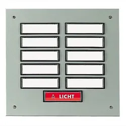 Grothe ETA 856 EV1 – Etagenplatte Aluminium silber elox. 11 Flächentaster zweireih.