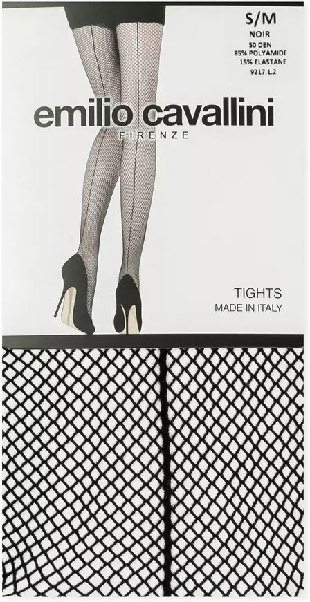 emilio cavallini - Netzstrumpfhose, für Damen, Black, Größe S/M