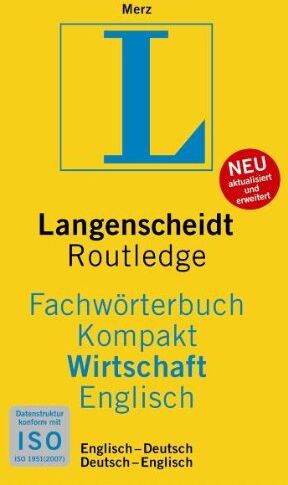 Ludwig Merz - Langenscheidt Fachwörterbuch Kompakt Wirtschaft, Englisch: Englisch - Deutsch / Deutsch - Englisch - Preis vom 19.10.2026 19:33:35 h